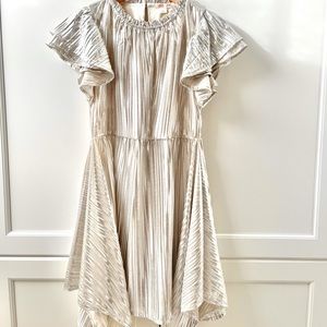 Beautiful metallic jcrew dress never worn size 10.